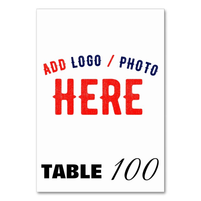 STYLISH MODERN CUSTOMIZABLE WHITE VERIFIED BRANDED TABLE NUMBER (Front)