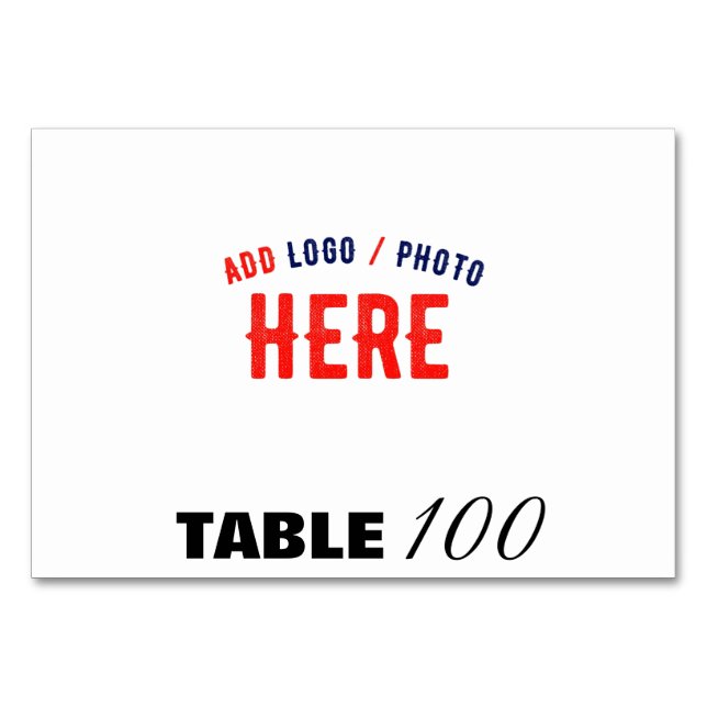 STYLISH MODERN CUSTOMIZABLE WHITE VERIFIED BRANDED TABLE NUMBER (Front)