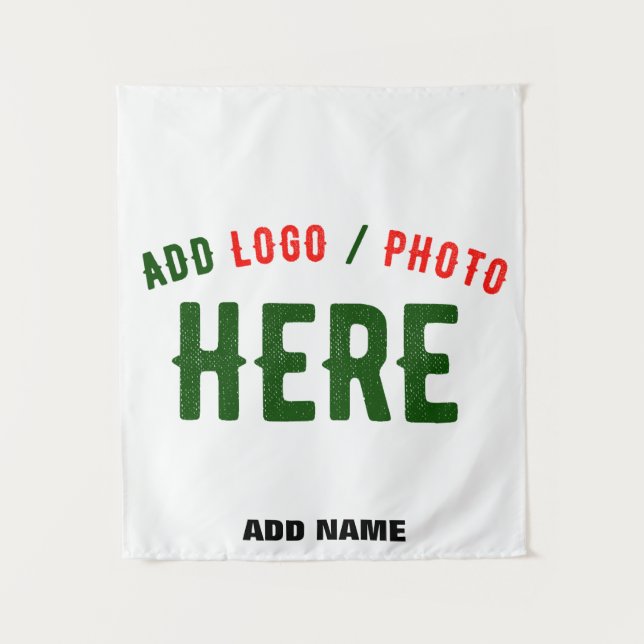 STYLISH MODERN CUSTOMIZABLE WHITE VERIFIED BRANDED TAPESTRY (Front)