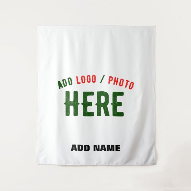 STYLISH MODERN CUSTOMIZABLE WHITE VERIFIED BRANDED TAPESTRY (Front)
