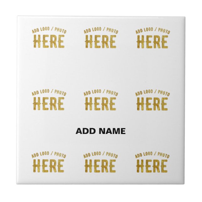 STYLISH MODERN CUSTOMIZABLE WHITE VERIFIED BRANDED TILE (Front)