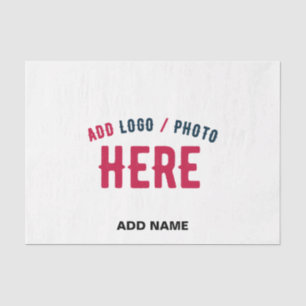 STYLISH MODERN CUSTOMIZABLE WHITE VERIFIED BRANDED TISSUE PAPER