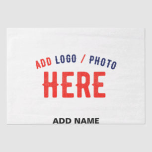 STYLISH MODERN CUSTOMIZABLE WHITE VERIFIED BRANDED TISSUE PAPER