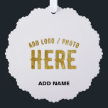 STYLISH MODERN CUSTOMIZABLE WHITE VERIFIED BRANDED TREE DECORATION CARD<br><div class="desc">THIS IS A DESIGN FITTING FOR EVERYONE.YOU CAN CHANGE, RESIZE OR ADD LOGO, PHOTO, TEXT AND COLOURS THE WAY YOU LIKE.THANK YOU.</div>