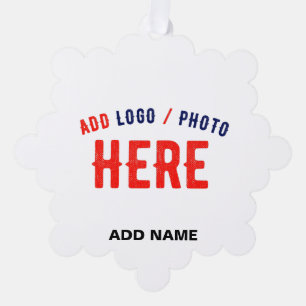 STYLISH MODERN CUSTOMIZABLE WHITE VERIFIED BRANDED TREE DECORATION CARD