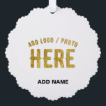 STYLISH MODERN CUSTOMIZABLE WHITE VERIFIED BRANDED TREE DECORATION CARD<br><div class="desc">THIS IS A DESIGN FITTING FOR EVERYONE.YOU CAN CHANGE, RESIZE OR ADD LOGO, PHOTO, TEXT AND COLOURS THE WAY YOU LIKE.THANK YOU.</div>