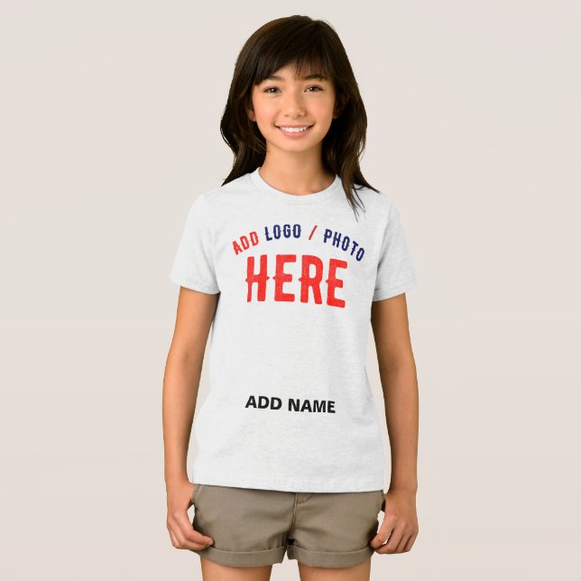 STYLISH MODERN CUSTOMIZABLE WHITE VERIFIED BRANDED Tri-Blend SHIRT (Front Full)