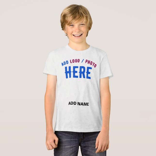 STYLISH MODERN CUSTOMIZABLE WHITE VERIFIED BRANDED Tri-Blend SHIRT (Front Full)