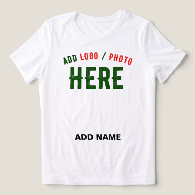 STYLISH MODERN CUSTOMIZABLE WHITE VERIFIED BRANDED Tri-Blend SHIRT (Design Front)