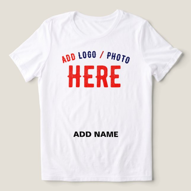 STYLISH MODERN CUSTOMIZABLE WHITE VERIFIED BRANDED Tri-Blend SHIRT (Design Front)