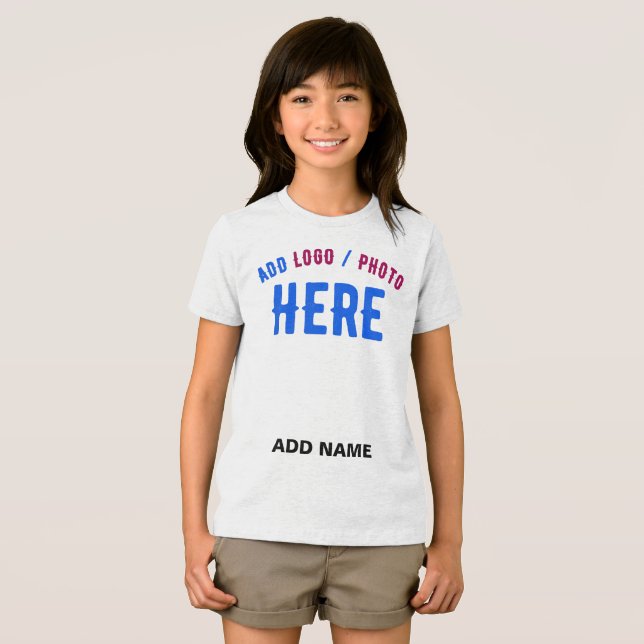 STYLISH MODERN CUSTOMIZABLE WHITE VERIFIED BRANDED Tri-Blend SHIRT (Front Full)