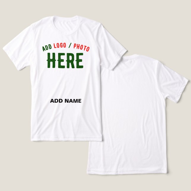 STYLISH MODERN CUSTOMIZABLE WHITE VERIFIED BRANDED Tri-Blend SHIRT (Design Front & Back)