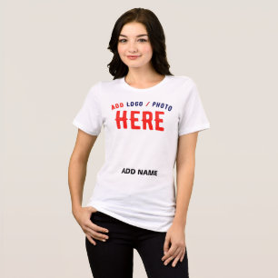 STYLISH MODERN CUSTOMIZABLE WHITE VERIFIED BRANDED Tri-Blend SHIRT