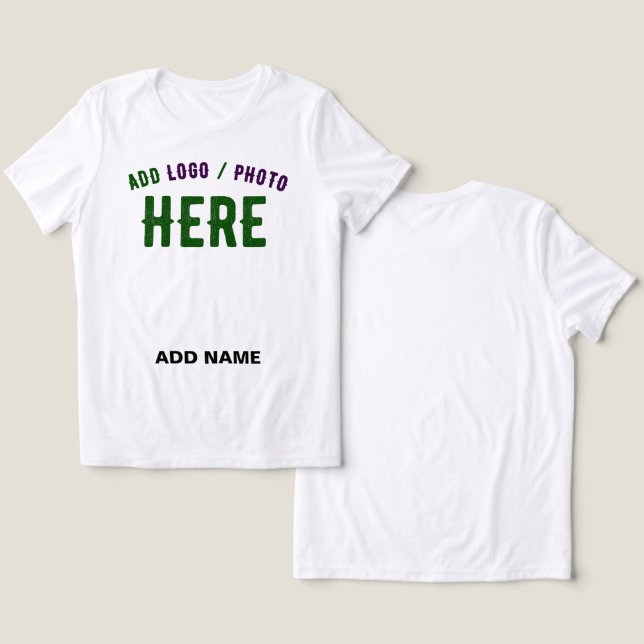 STYLISH MODERN CUSTOMIZABLE WHITE VERIFIED BRANDED Tri-Blend SHIRT (Design Front & Back)
