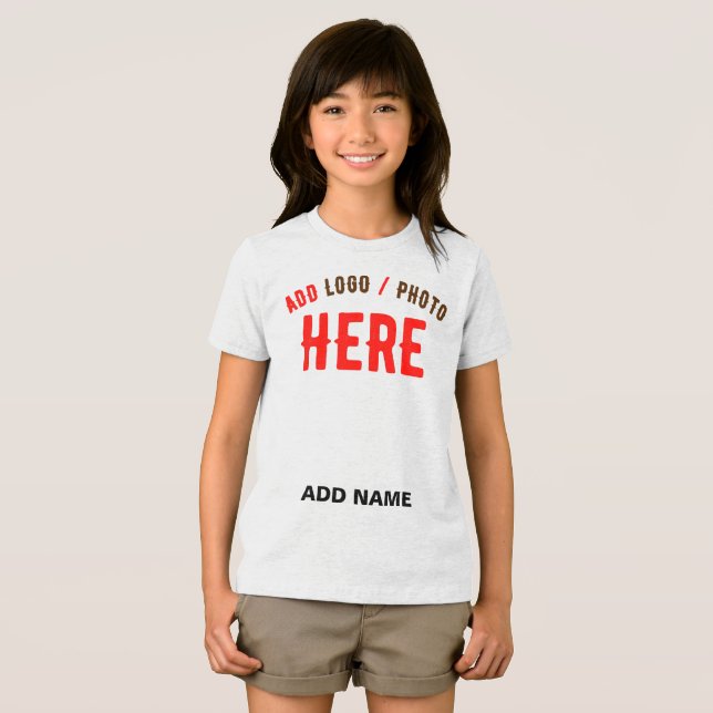 STYLISH MODERN CUSTOMIZABLE WHITE VERIFIED BRANDED Tri-Blend SHIRT (Front Full)