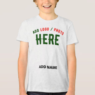 STYLISH MODERN CUSTOMIZABLE WHITE VERIFIED BRANDED Tri-Blend SHIRT