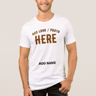 STYLISH MODERN CUSTOMIZABLE WHITE VERIFIED BRANDED Tri-Blend SHIRT