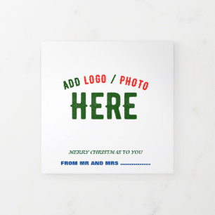 STYLISH MODERN CUSTOMIZABLE WHITE VERIFIED BRANDED Tri-Fold CARD