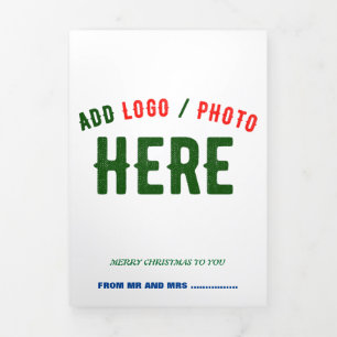STYLISH MODERN CUSTOMIZABLE WHITE VERIFIED BRANDED Tri-Fold CARD