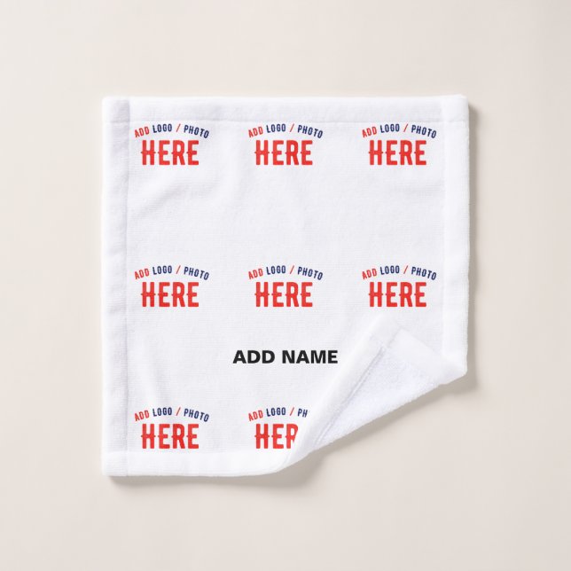 STYLISH MODERN CUSTOMIZABLE WHITE VERIFIED BRANDED WASH CLOTH (Wash Cloth)