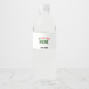 STYLISH MODERN CUSTOMIZABLE WHITE VERIFIED BRANDED WATER BOTTLE LABEL