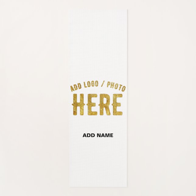STYLISH MODERN CUSTOMIZABLE WHITE VERIFIED BRANDED YOGA MAT (Front)