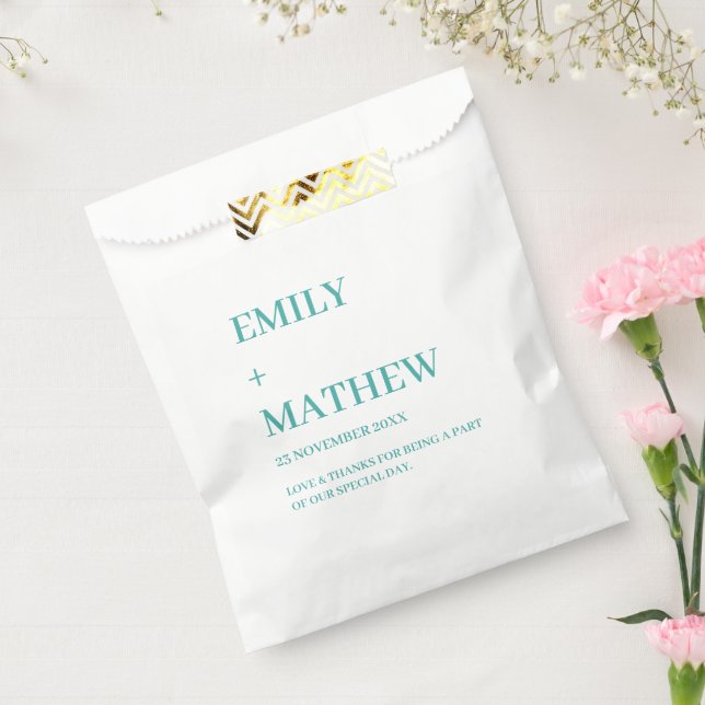 STYLISH MODERN CUSTOMIZED ELEGANT CLASSIC WEDDING  FAVOUR BAGS (Sealed)