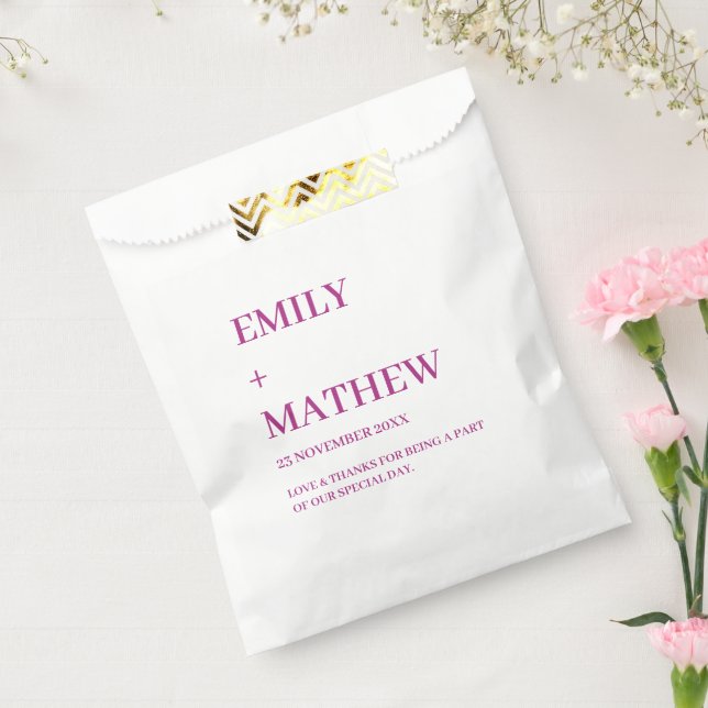 STYLISH MODERN CUSTOMIZED ELEGANT CLASSIC WEDDING  FAVOUR BAGS (Sealed)