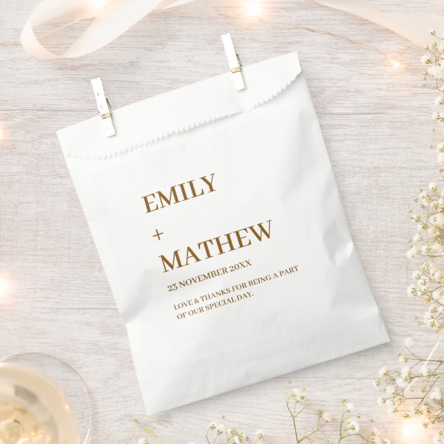 STYLISH MODERN CUSTOMIZED ELEGANT CLASSIC WEDDING  FAVOUR BAGS (Clipped)