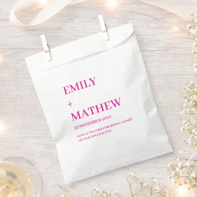 STYLISH MODERN CUSTOMIZED ELEGANT CLASSIC WEDDING  FAVOUR BAGS (Clipped)