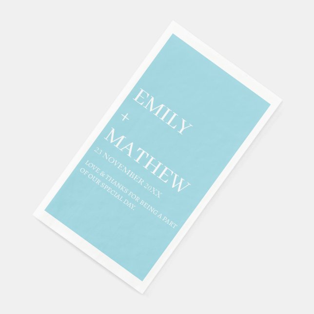 STYLISH MODERN CUSTOMIZED ELEGANT CLASSIC WEDDING  NAPKIN (Corner)