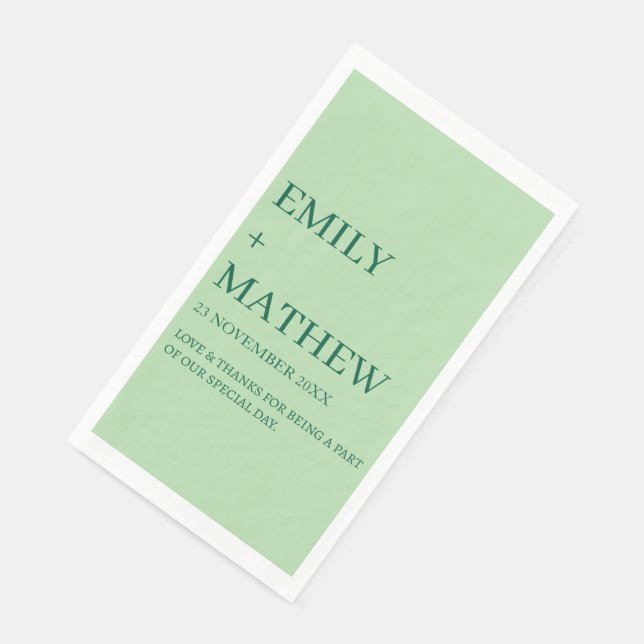 STYLISH MODERN CUSTOMIZED ELEGANT CLASSIC WEDDING  NAPKIN (Corner)