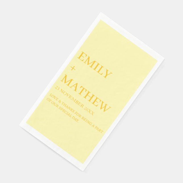 STYLISH MODERN CUSTOMIZED ELEGANT CLASSIC WEDDING  NAPKIN (Corner)