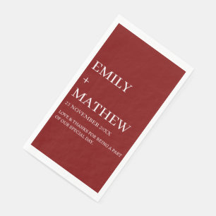 STYLISH MODERN CUSTOMIZED ELEGANT CLASSIC WEDDING  NAPKIN