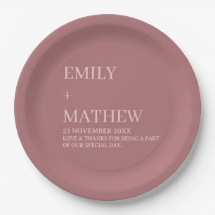 STYLISH MODERN CUSTOMIZED ELEGANT CLASSIC WEDDING  PAPER PLATE