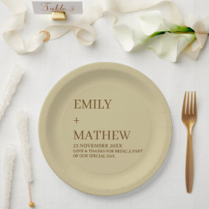 STYLISH MODERN CUSTOMIZED ELEGANT CLASSIC WEDDING  PAPER PLATE