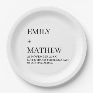 STYLISH MODERN CUSTOMIZED ELEGANT CLASSIC WEDDING  PAPER PLATE