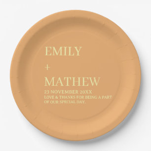 STYLISH MODERN CUSTOMIZED ELEGANT CLASSIC WEDDING  PAPER PLATE