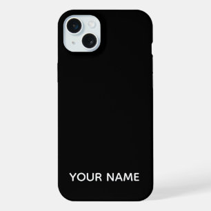 STYLISH MODERN CUSTOMIZED NAME BLACK COLOUR iPhone 15 PLUS CASE