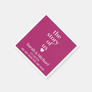STYLISH MODERN CUSTOMIZED NAME CLASSIC WEDDING NAPKIN