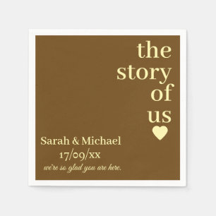 STYLISH MODERN CUSTOMIZED NAME CLASSIC WEDDING NAPKIN