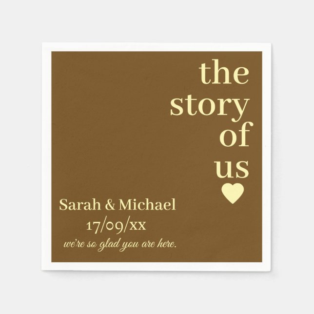 STYLISH MODERN CUSTOMIZED NAME CLASSIC WEDDING  NAPKIN (Front)