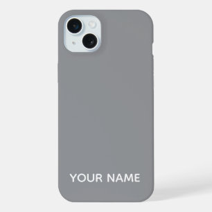 STYLISH MODERN CUSTOMIZED NAME GREY COLOUR iPhone 15 PLUS CASE