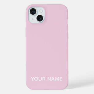 STYLISH MODERN CUSTOMIZED NAME LIGHT PINK COLOUR  iPhone 15 PLUS CASE