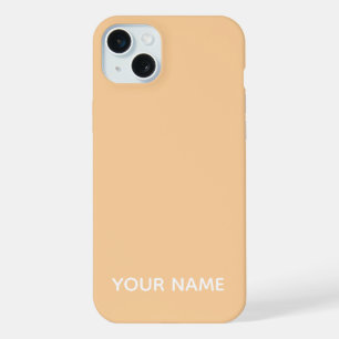 STYLISH MODERN CUSTOMIZED NAME PEACH COLOUR  iPhone 15 PLUS CASE