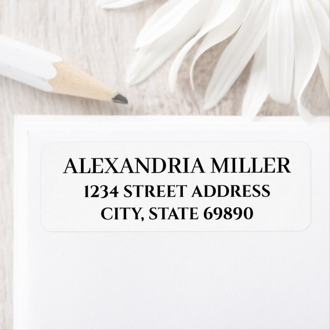 STYLISH MODERN CUSTOMIZED NAME RETURN ADDRESS (Insitu)
