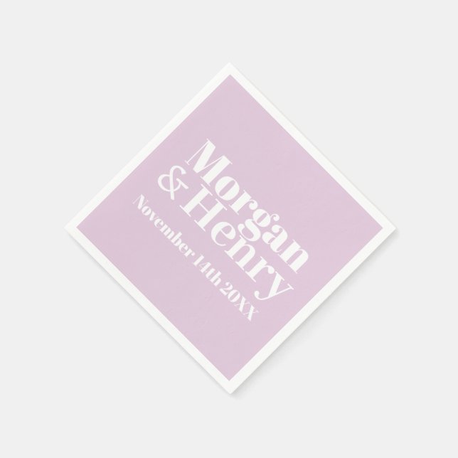 STYLISH MODERN CUSTOMIZED NAME WEDDING CLASSIC  NAPKIN (Corner)