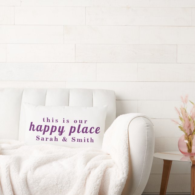 STYLISH MODERN CUSTOMIZED WEDDING COUPLE NAME  LUMBAR CUSHION (Couch)