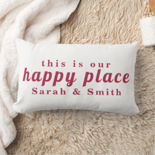 STYLISH MODERN CUSTOMIZED WEDDING COUPLE NAME LUMBAR CUSHION