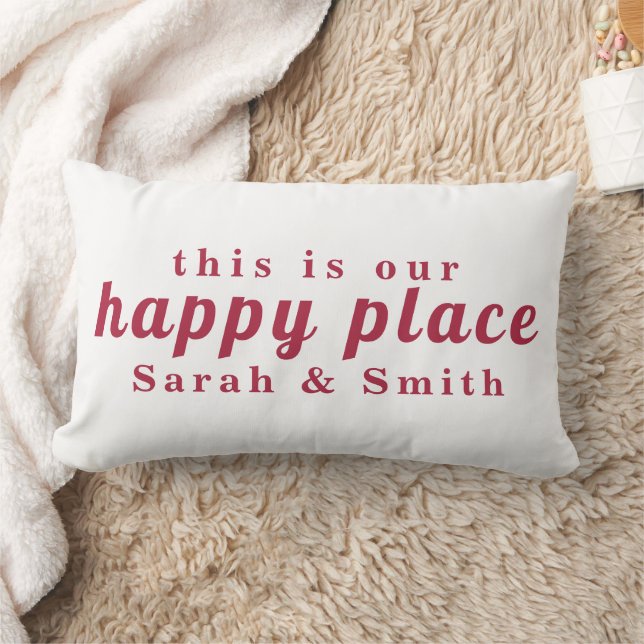 STYLISH MODERN CUSTOMIZED WEDDING COUPLE NAME  LUMBAR CUSHION (Blanket)